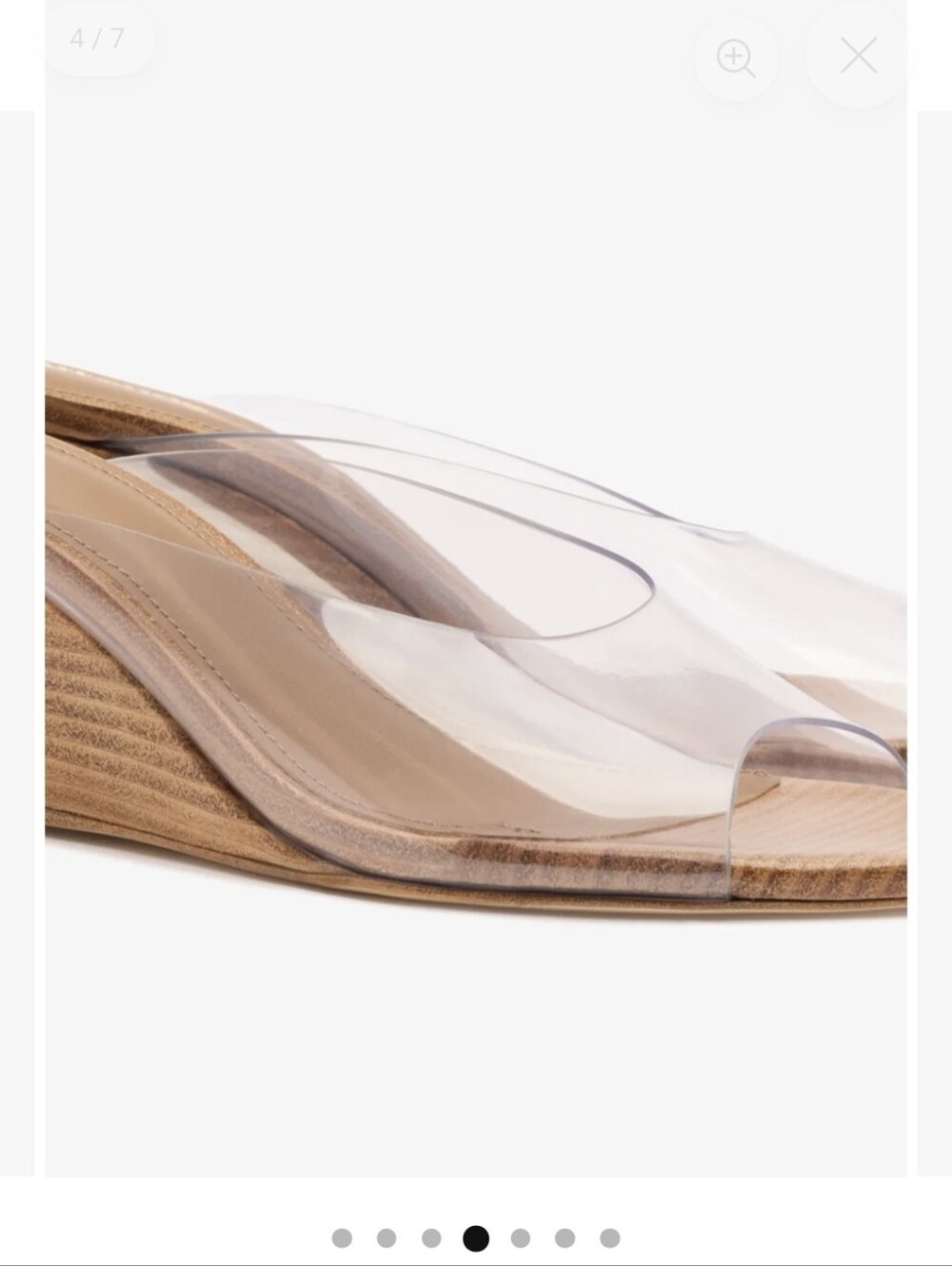 Larroude Vivi Wedge Mule in Clear Vinyl NIB - Picture 5 of 8
